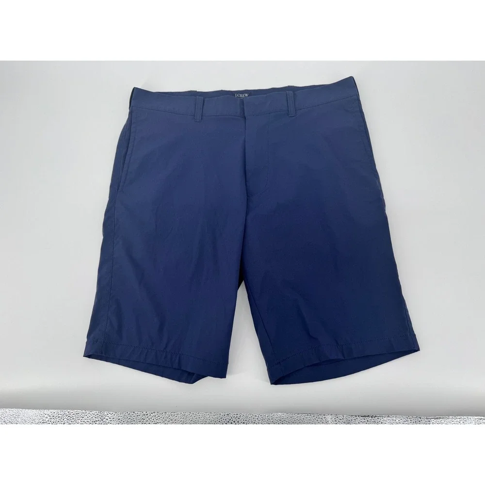 J.Crew Flex Rivington Navy Blue Tech Shorts Mens 33  Performance Golf Summer